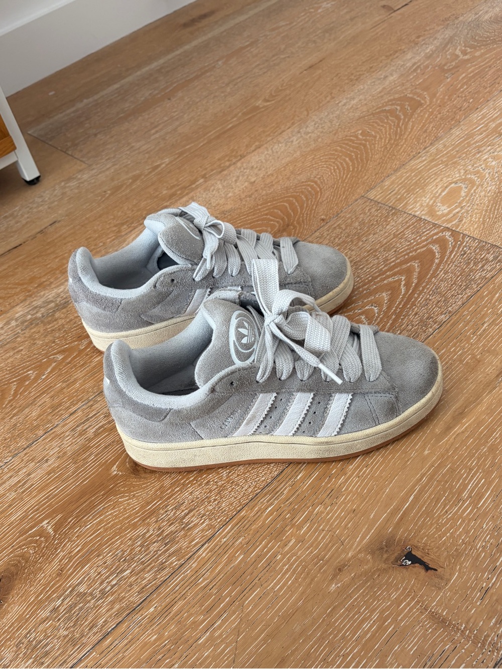 Adidas campuses in grey